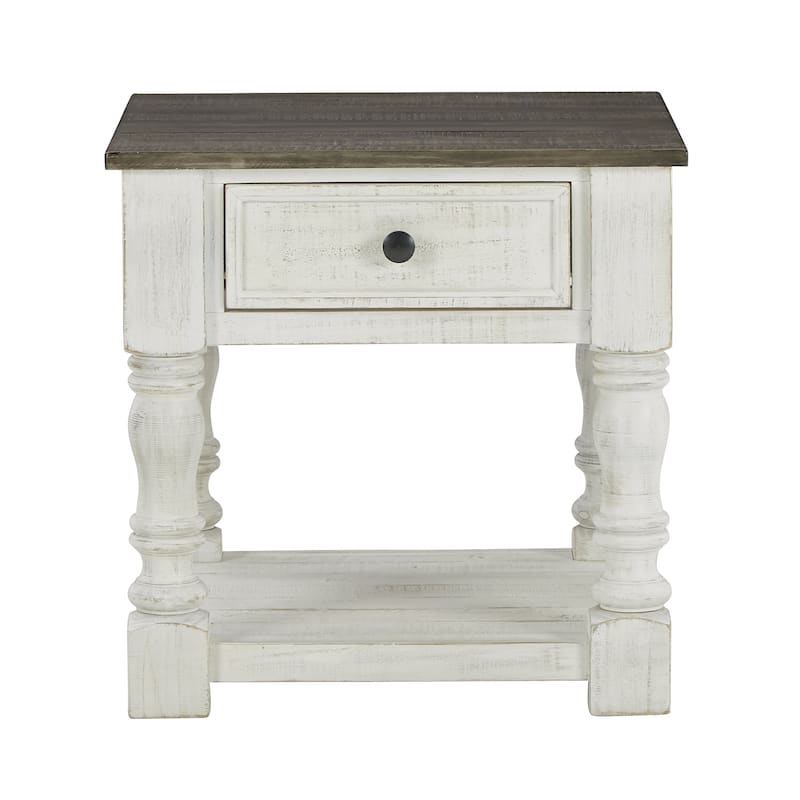 Signature Design by Ashley Havalance White/Gray Square End Table - 25"W x 25"D x 25"H