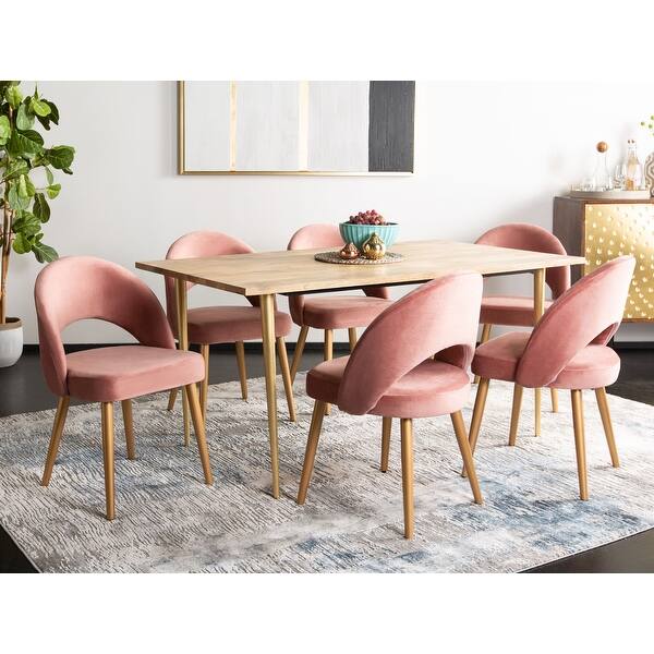 Shop Safavieh Dining Giani Retro Dusty Rose Gold Chair Set Of 2