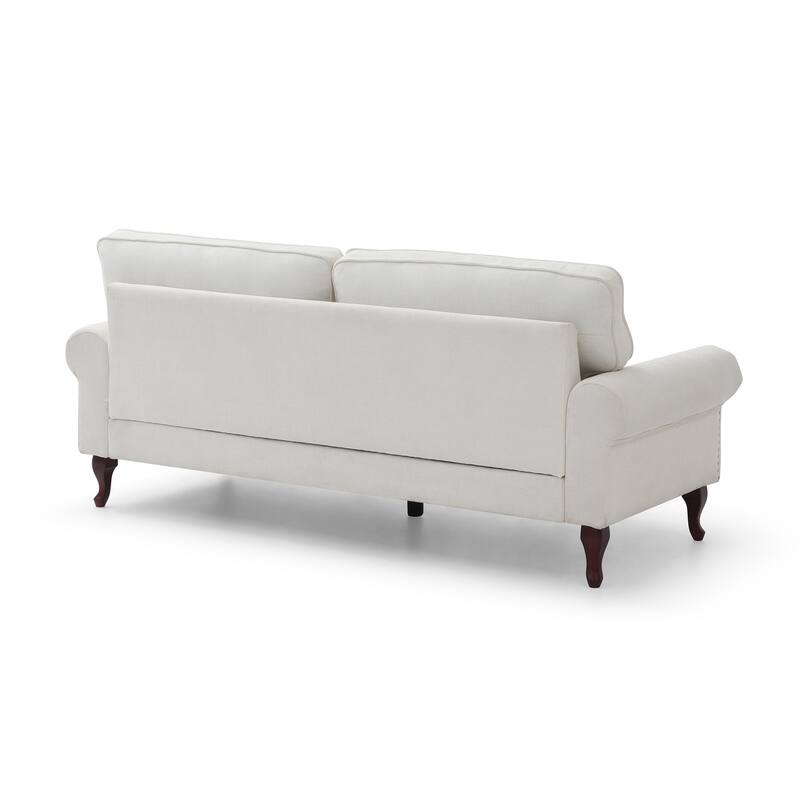 Chesterfield 3 Seater Sofa Decorated w/ Crystal Button & Copper Nails