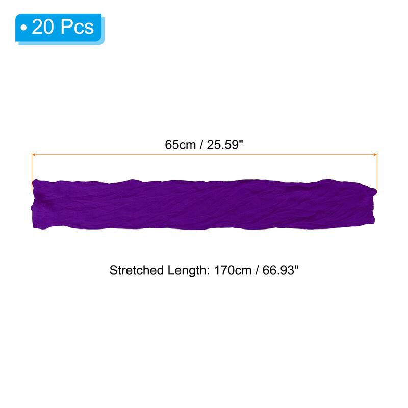20Pcs Stocking Flower Fabric 65cm/26" for DIY Mesh Flowers Making - Dark Purple