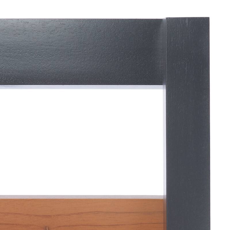 SAFAVIEH Fadime Natural/Charcoal 3-Shelf 1 Door Etagere - 32" W x 15.4" L x 72" H - 32Wx15Dx72H