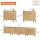 preview thumbnail 10 of 21, 126" Modern Reeded 8-Door Sideboard With Drawers, 4-In-1 Wooden Credenza
