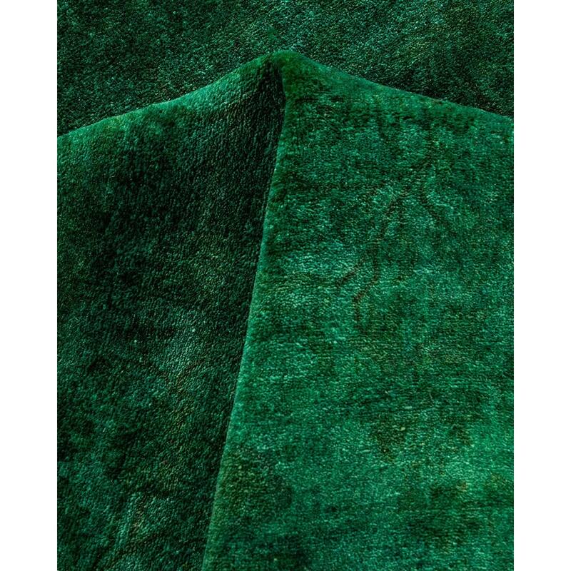 Contemporary Overdyed Wool Hand Knotted Area Rug - 4' 7" x 7' 1"