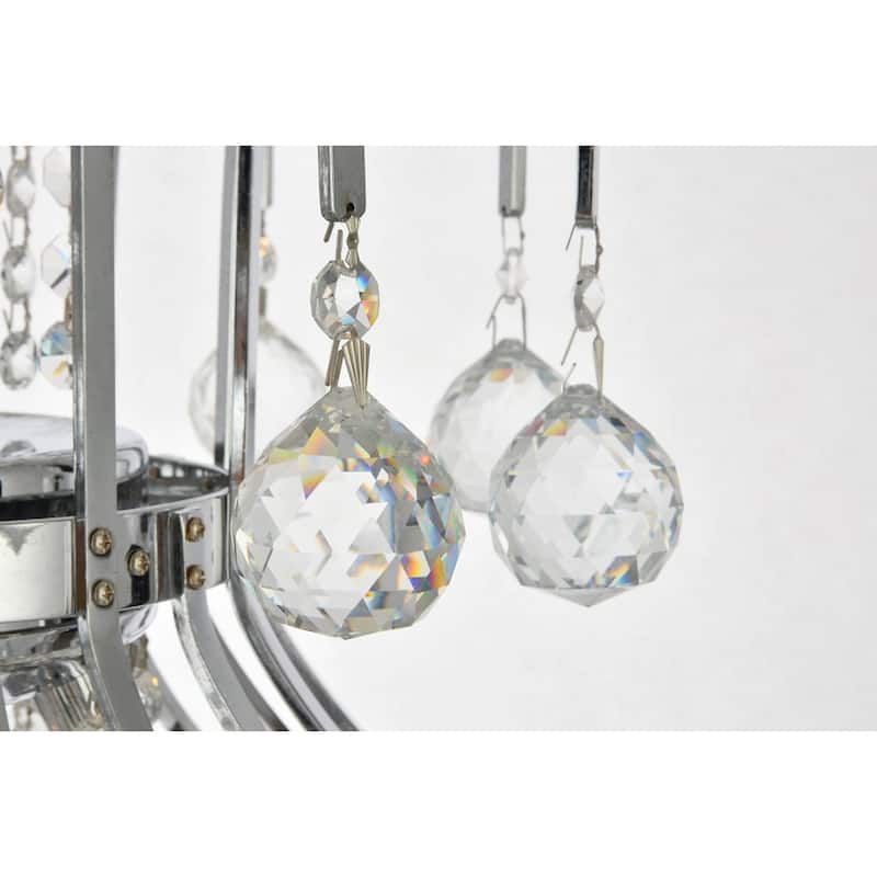 Elegant Lighting Chrome 19-inch Royal-cut Crystal Clear Hanging 10-light Chandelier