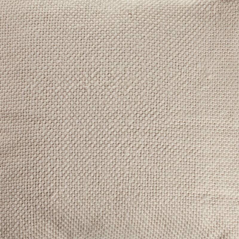 18" Cream Solid Handcrafted Square Throw Pillow