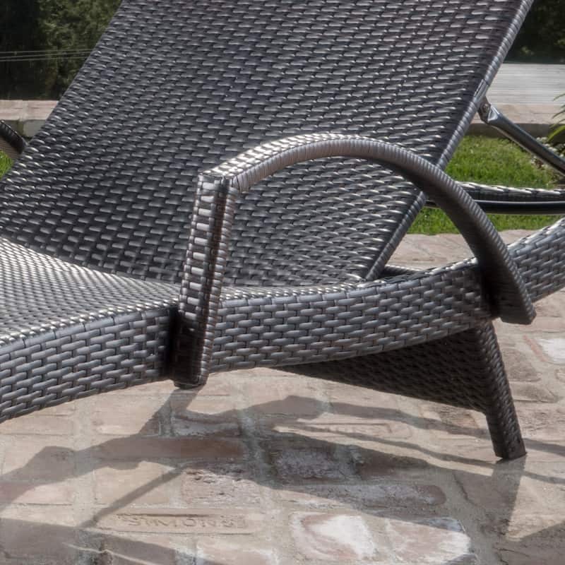 Toscana Wicker Outdoor Chaise Lounge Chair (Set of 2) by Christopher Knight Home - 79.25"L x 27.50"W x 15.00"H
