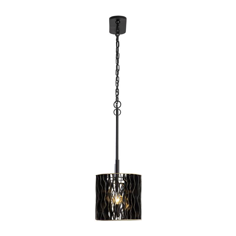 Varaluz Estela Linear Pendant - Matte Black/French Gold - 36"W