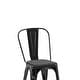 preview thumbnail 62 of 116, Industrial Metal 18 Inch Stackable Dining Chair Set Set of 4 - Glossy Black