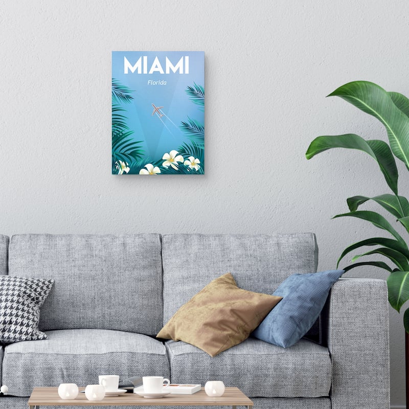 Miami Canvas Art Print