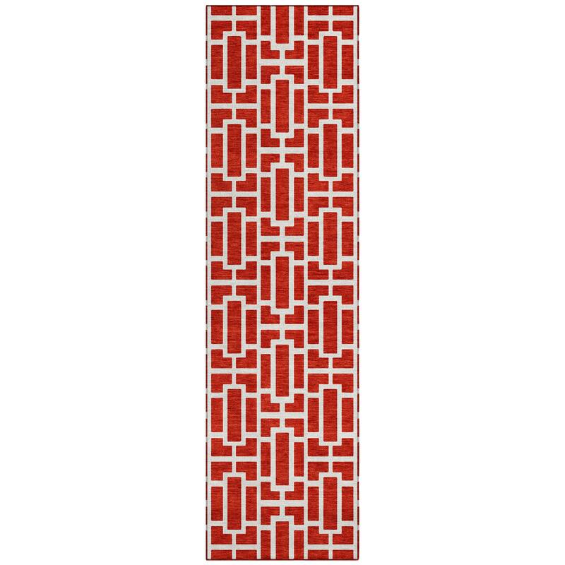 Machine Washable Indoor/ Outdoor Chantille Contemporary Geo Rug