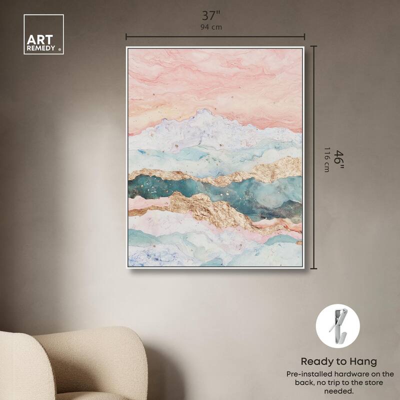 Rose Quartz Ridge Canvas by Art Remedy