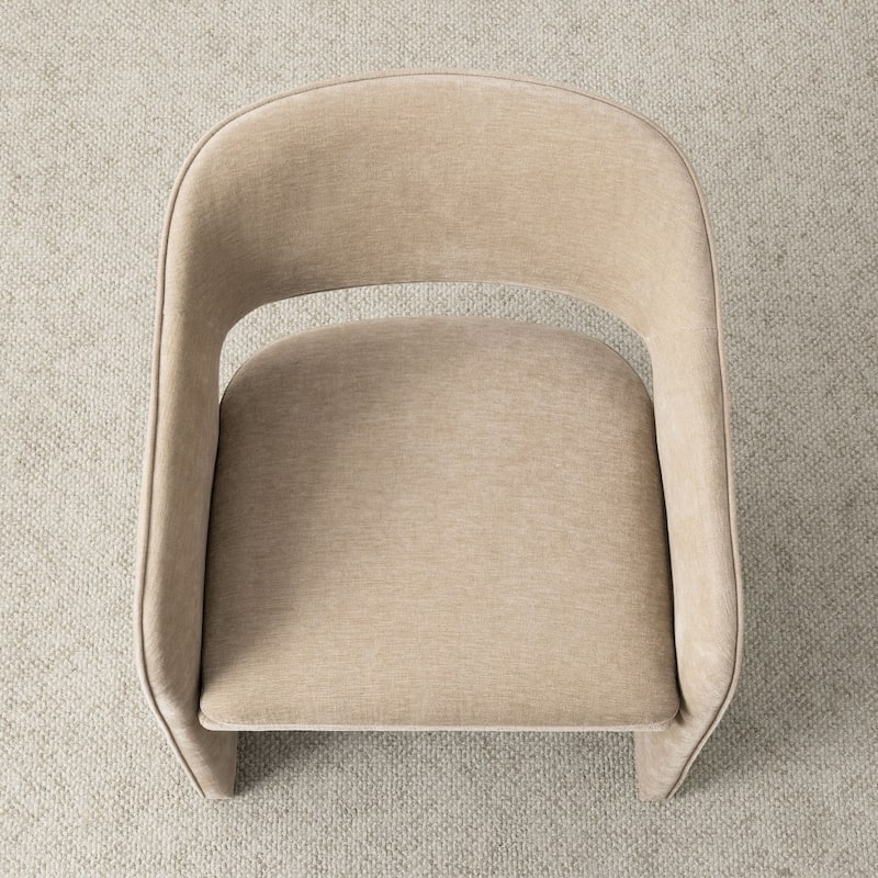 19" Seat Height Upholstered Chenille Dining Armchair (Set of 4)