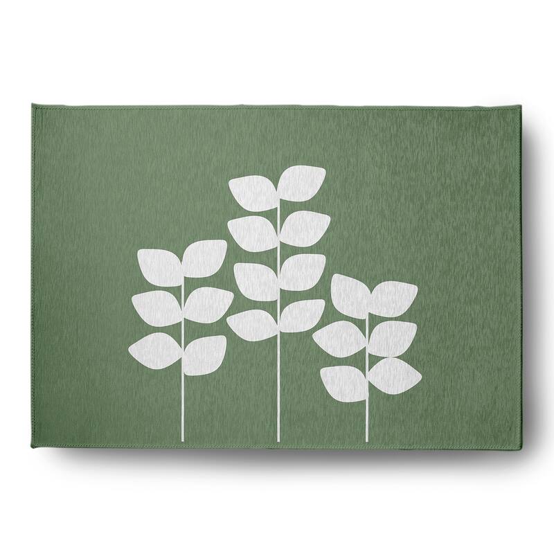Simple Stems Spring Chenille Indoor/Outdoor Rug - Muted Green - 5' x 7'
