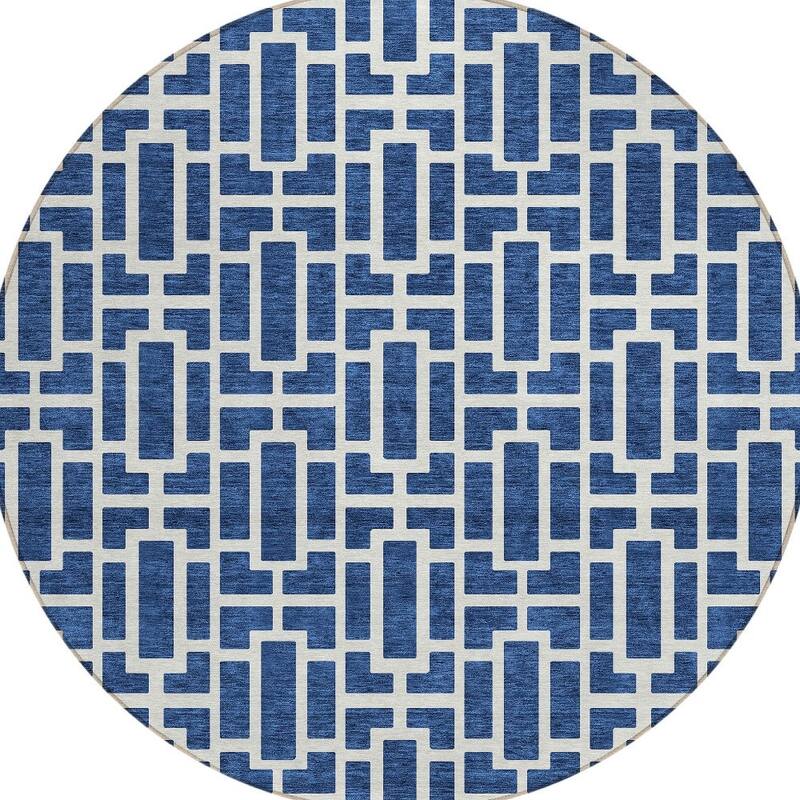 HomeRoots Geometric Transitional Rectangle Outdoor Rug