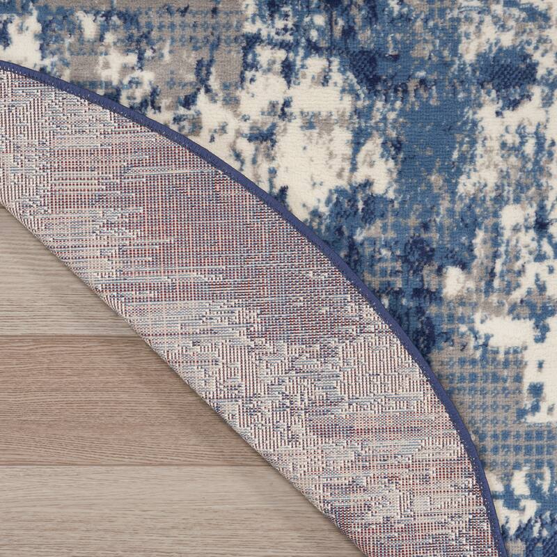 Nourison Grafix Indoor Blue Abstract Area Rug