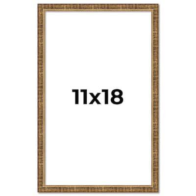 11x18 Frame Gold Kingsley Distressed Solid Wood Picture Frame Width