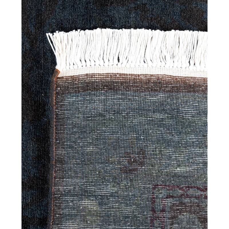 Overdyed One-of-a-Kind Hand-Knotted Area Rug - Gray - 2' 7" x 8' 4"