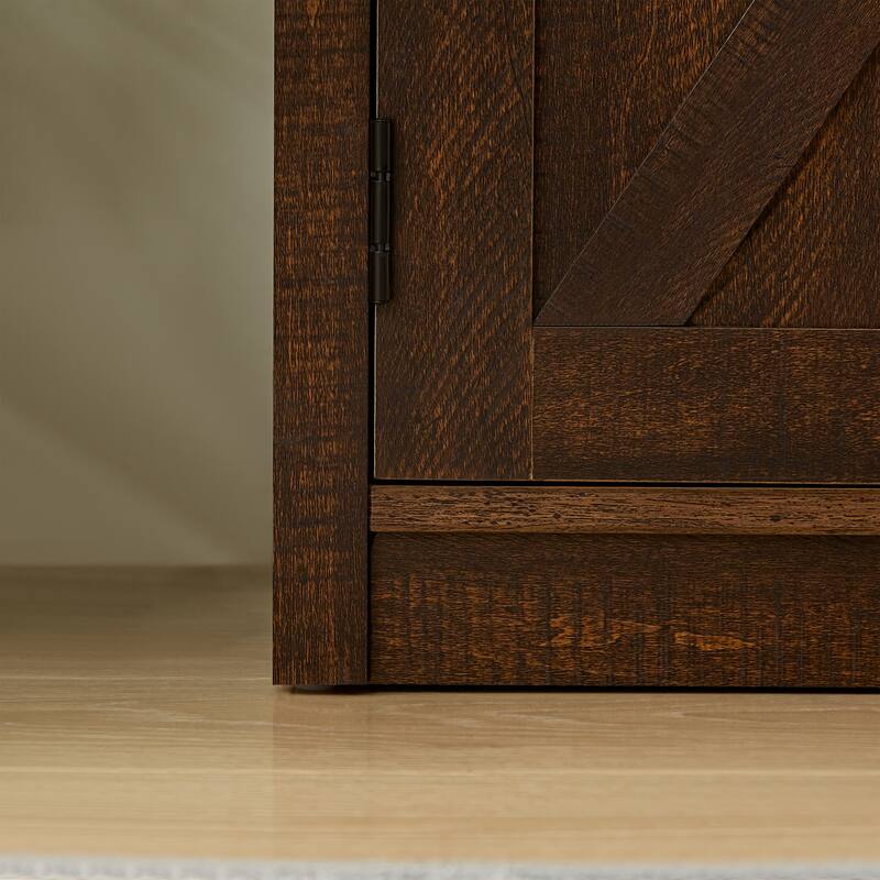 CUSchoice Farmhouse TV Stand Modern Media Console for TVs Up to 65" - 15.75*57.87*30.31inch (W*L*H)