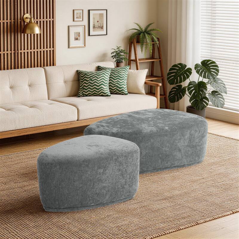 Oversized Triangle Cocktail Ottoman (Set of 2)
