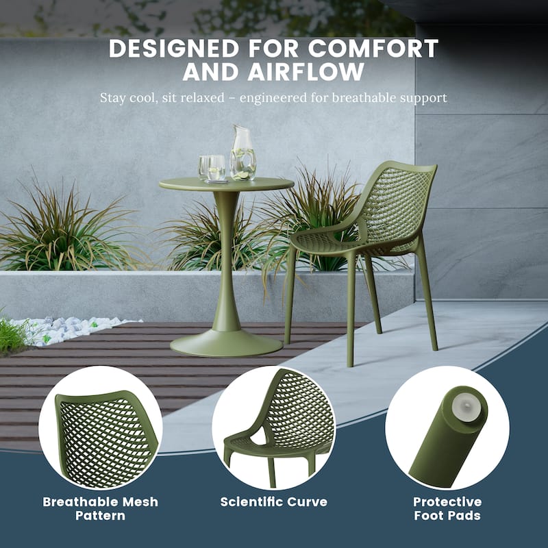 Frond and Form 6-Person Outdoor Rectangular Dining Set