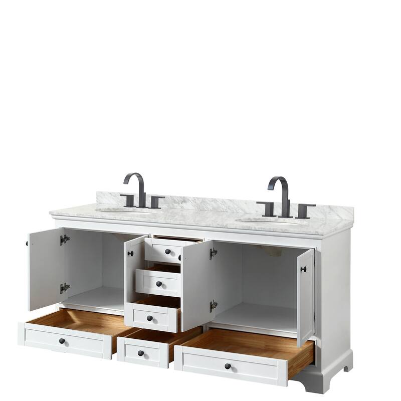 Deborah 72-inch Double Vanity, Oval Sinks, No Mirrors