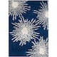 SAFAVIEH Handmade Soho Miyase Modern Burst New Zealand Wool Rug - 2'6" x 4' - DarkBlue/Ivory
