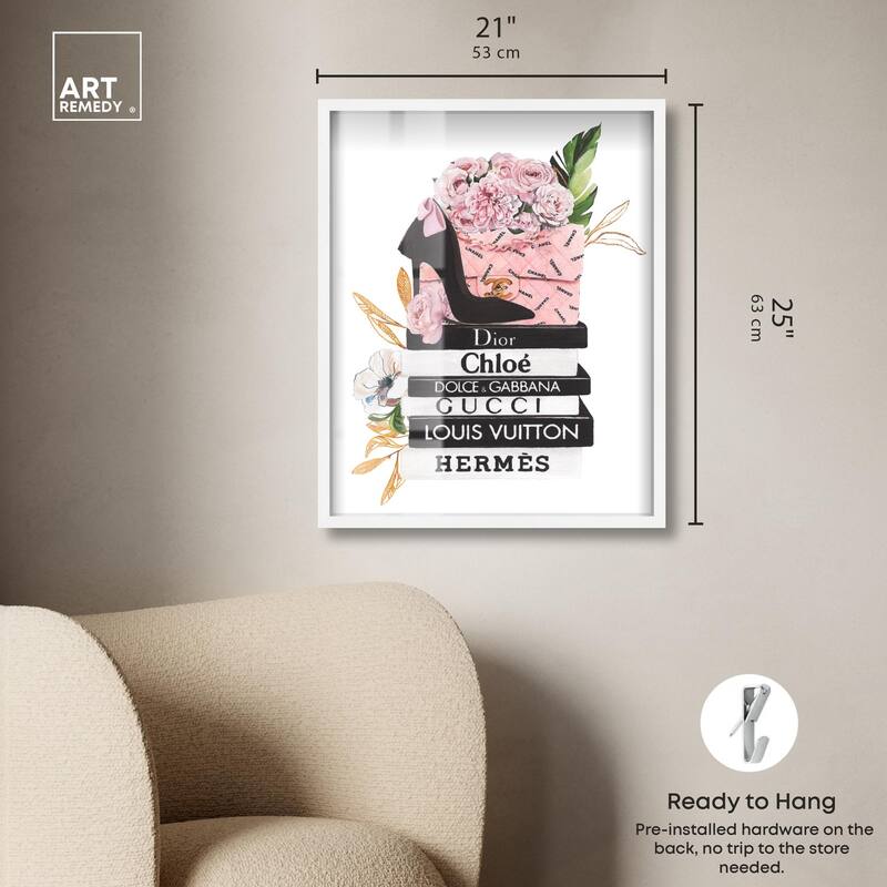 Floral Books Stack Shadowbox by Art Remedy