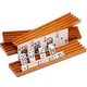 preview thumbnail 1 of 4, GSE™ Set of 4 Wood Domino & Playing Card Racks, Wooden Domino Trays/Holders for Mexican Train Dominoes and Cards Games