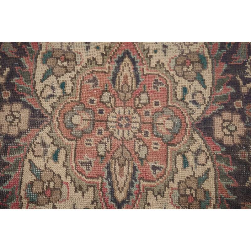 Tabriz Persian Vintage Area Rug Handmade Wool Carpet - 6'9"x 9'4"