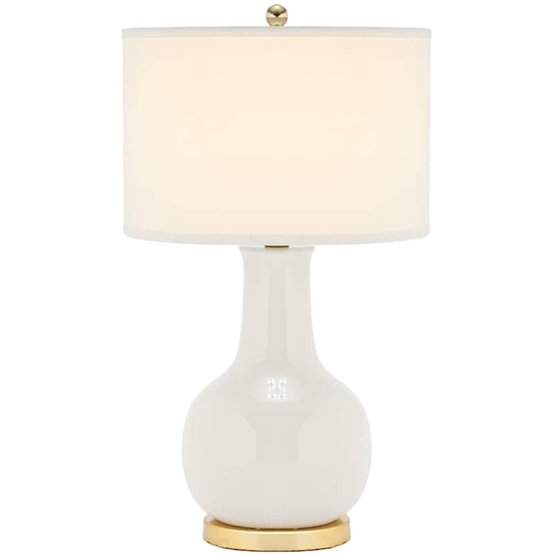 SAFAVIEH Lighting Dionne 28-inch Orange Table Lamp - 15" W x 15" D x 27.5" H - 15Wx15Dx28H