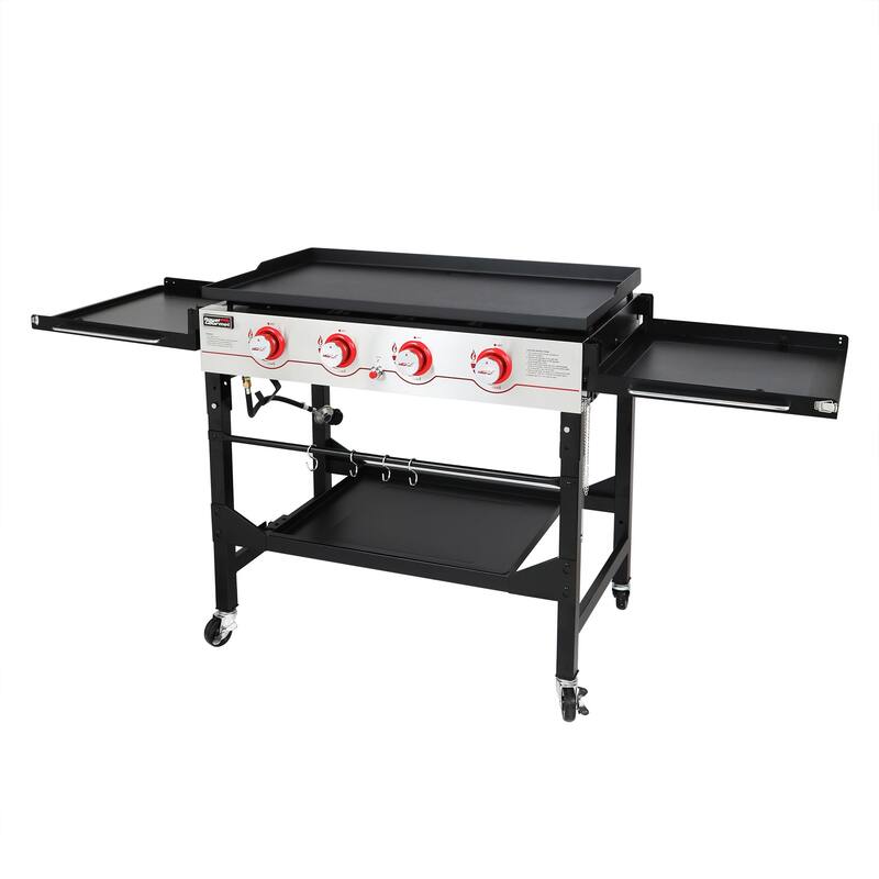 Royal Gourmet 4-Burner Propane BBQ Grill Griddle with Top Cover Lid