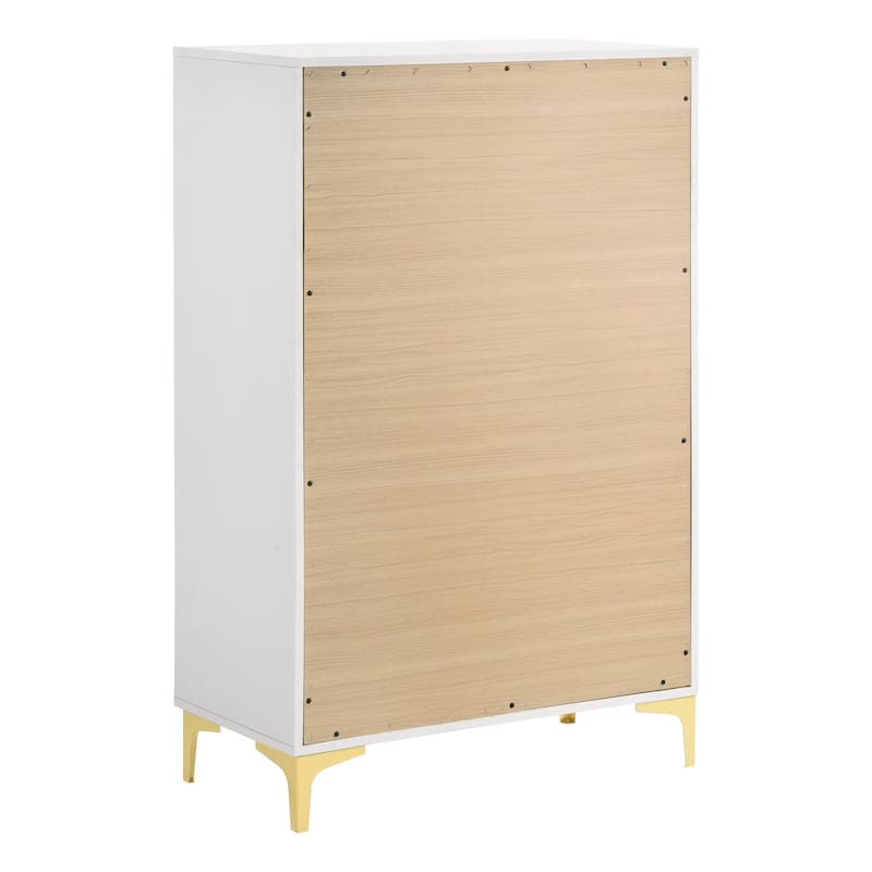 Karena White Rectangular 5-Drawer Chest