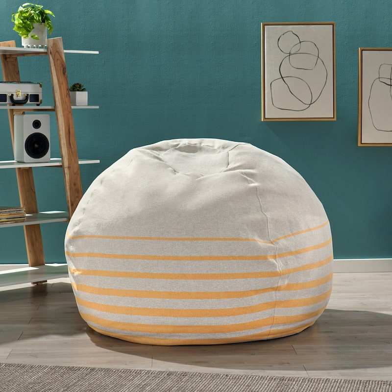 Hudgeons Indoor Striped Bean Bag by Christopher Knight Home