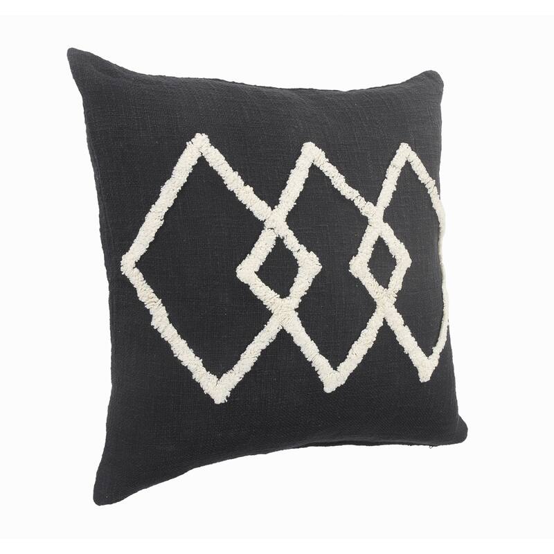 Sevita White Tufted Diamond Throw Pillow