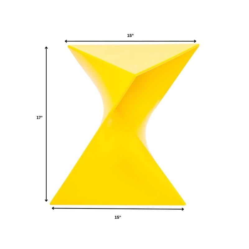 Randolph Modern Indoor Lightweight Side Table with Triangular Curved Design Accent End Table for Home Living Room or Bedroom