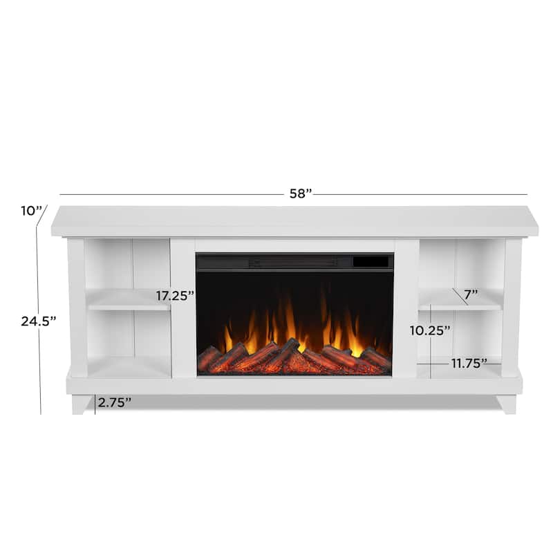 Penrose 58" Slim Electric TV Stand Fireplace by Real Flame
