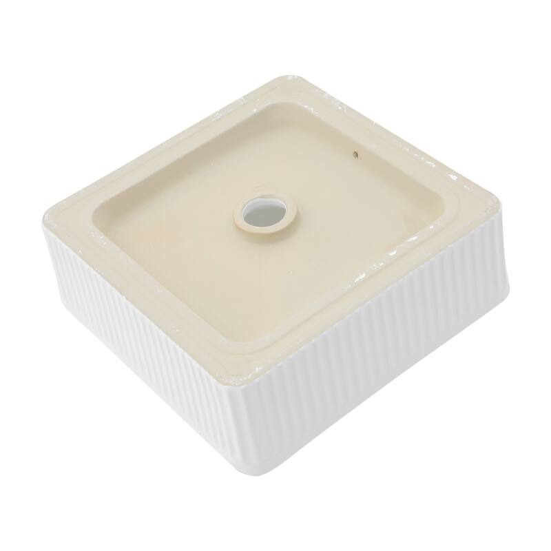 Square Countertop Ceramic Sink