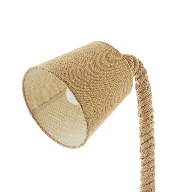 Jute Rope Handmade Rope Styled Room Desk Lamp - Brown - Roche River Decor