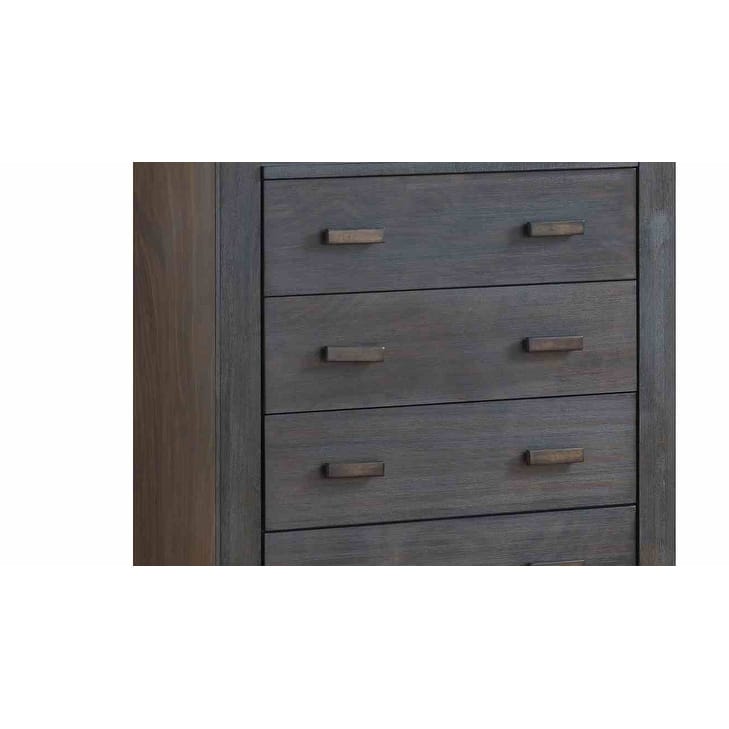 31.5" Transitional Style Slat Design Chest with Mortise and Tenon Joinery