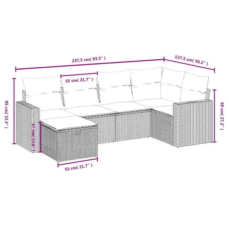 vidaXL Garden Sofa Sett
