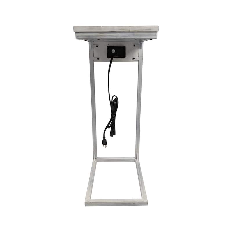 Carolina Living Chloe C-Form Accent Table - USB Ports