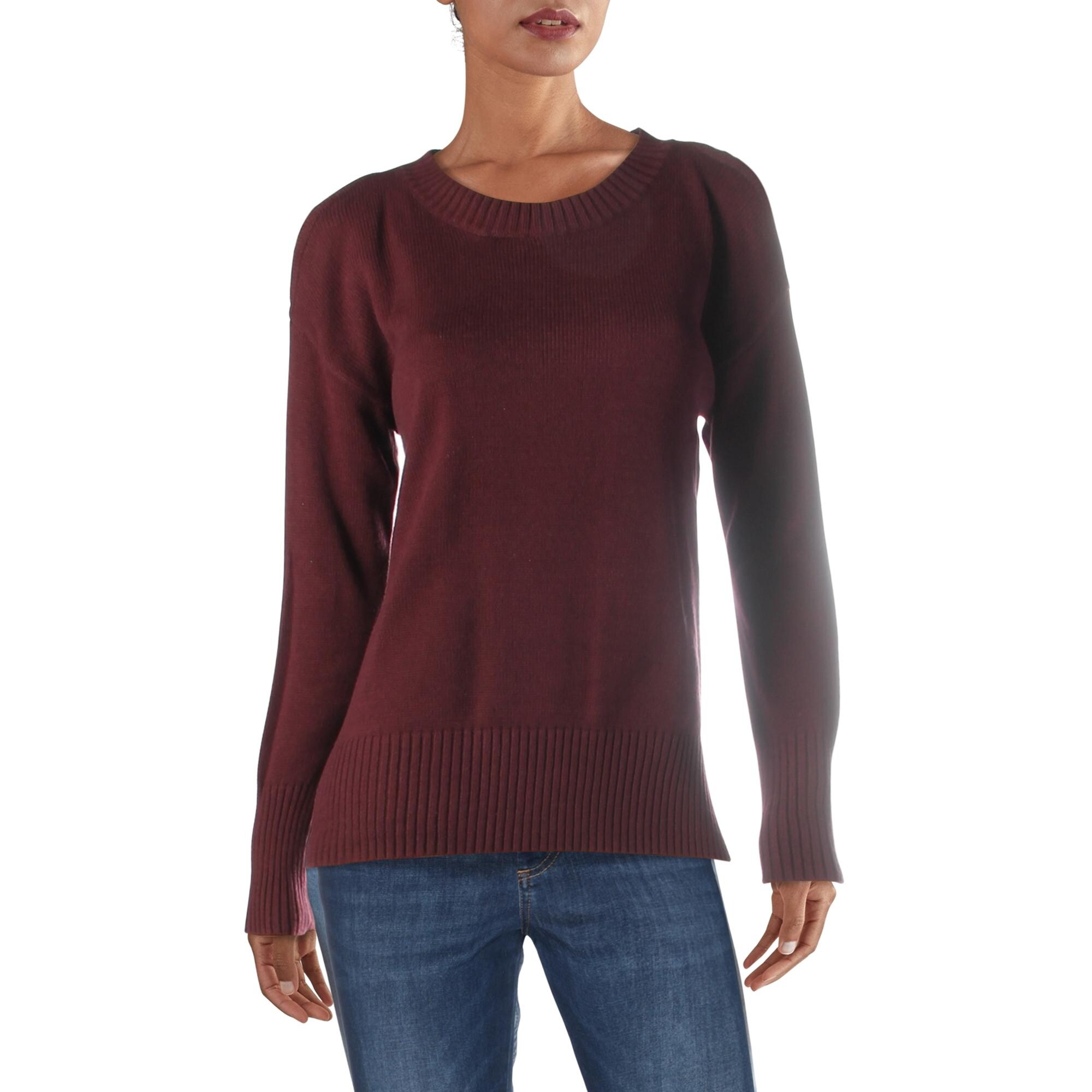 BCBGMAXAZRIA Womens Cold Shoulder Sweater