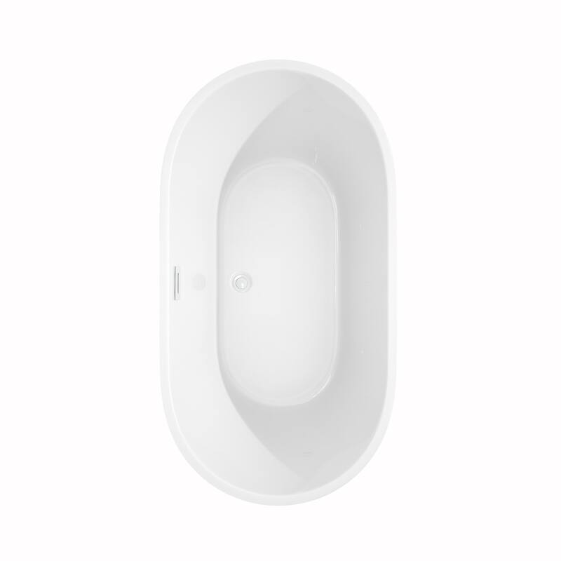 Wyndham Collection Carissa 60" Free Standing Acrylic Soaking Tub with