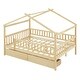 preview thumbnail 20 of 40, Roomfitters Full Size Wooden House Bed with Two Drawers, Sturdy Frame, Stylish Design for Practical Storage Solutions