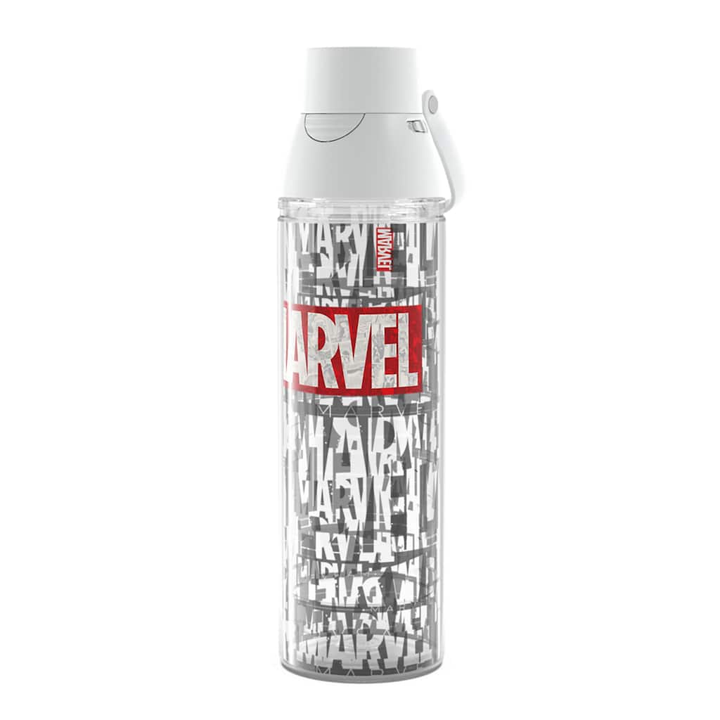 Tervis Marvel Logo Made in USA Double Walled Insulated Travel Tumbler, Classic - 24oz Venture Lite Water Bottle