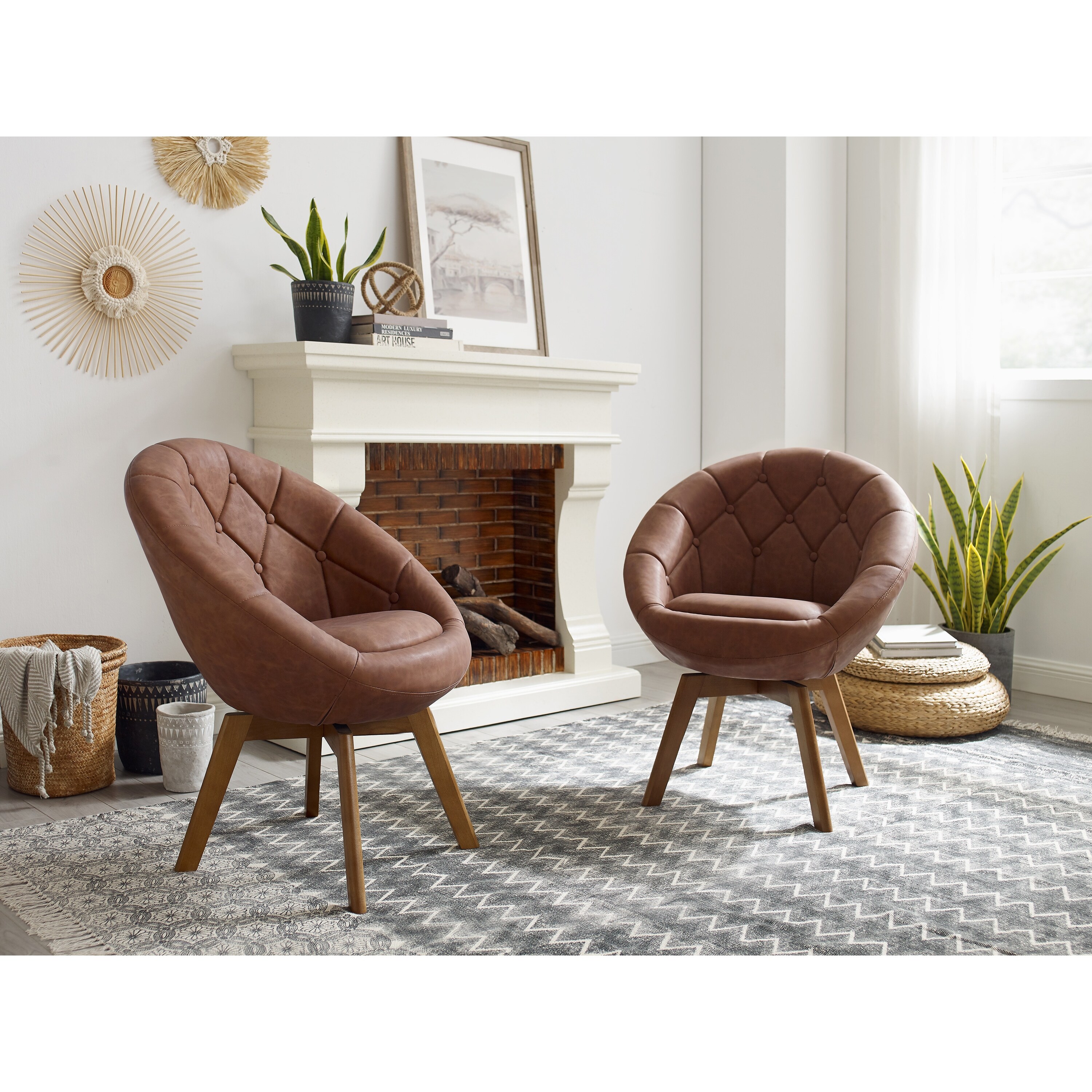 Carson carrington kallax velvet tufted round swivel accent chair hotsell