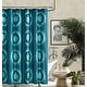preview thumbnail 4 of 3, Soleil Fabric Shower Curtain by Jungalow 72x72" - Turquoise