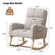 preview thumbnail 118 of 171, HOMYKA 28" Wide Rocking Chair for Nursery with Solid Wood Leg