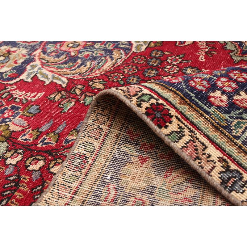 ECARPETGALLERY Hand-knotted Antalya Vintage Red Wool Rug - 6'5 x 9'9