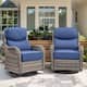 Option Grey Wicker / Blue Cusion